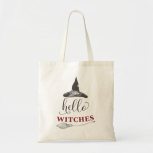 Hello Witches Halloween Trick Treat Funny Ladies Tote Bag