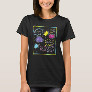 Hello Word in Different Languages Teacher Linguist T-Shirt