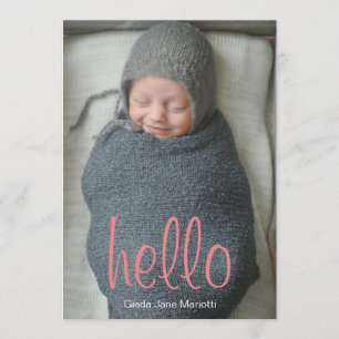 Hello World Baby Announcement