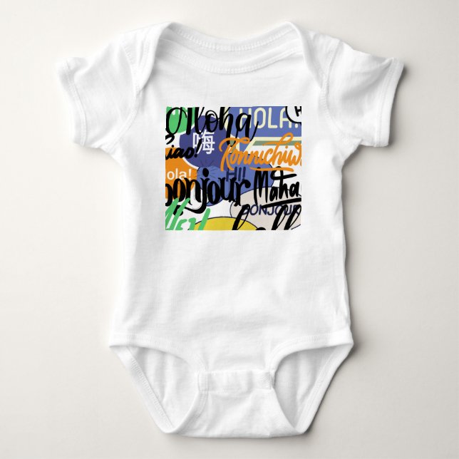Hello World Baby Bodysuit (Front)