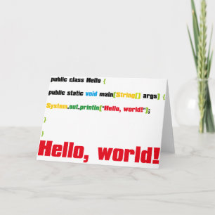 Hello, World! Card