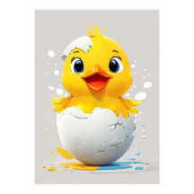 Hello World! Chic Chick Poster