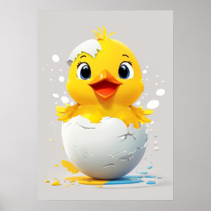 Hello World! Chic Chick Poster