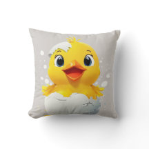 Hello World! Chic Chick Throw Pillow