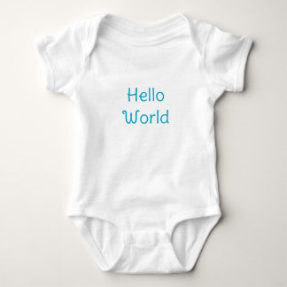 Hello world cute baby bodysuit
