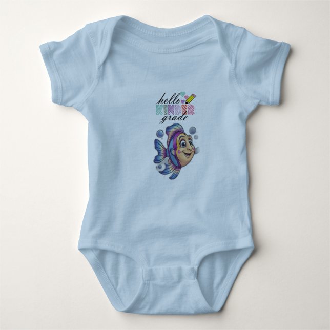  “Hello World” Fish-Themed Baby Bodysuit (Creator Uploaded)