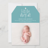 Hello world hand written modern photo birth