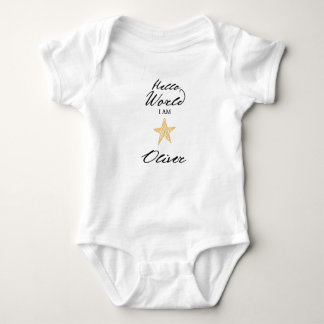 Hello World I am..., Personalized Names Baby Bodie Baby Bodysuit