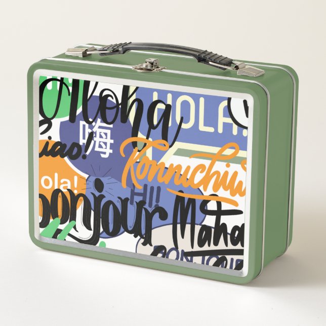 Hello World Metal Lunch Box (Front)