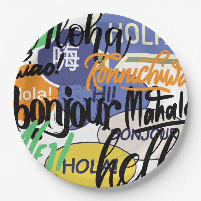 Hello World Paper Plate (Front)