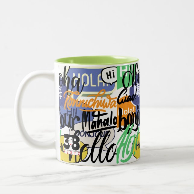 Hello World Two-Tone Coffee Mug (Left)