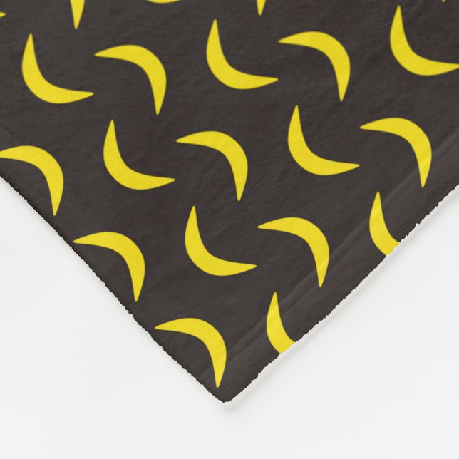 Hello Yellow Moon - seamless Halloween pattern. Fleece Blanket (Corner)