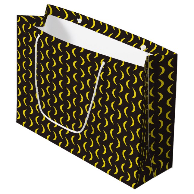Hello Yellow Moon - seamless Halloween pattern. Large Gift Bag (Front Angled)