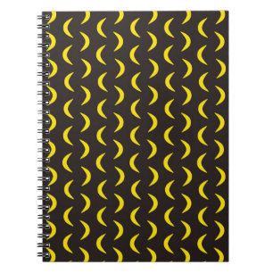 Hello Yellow Moon - seamless Halloween pattern. Notebook