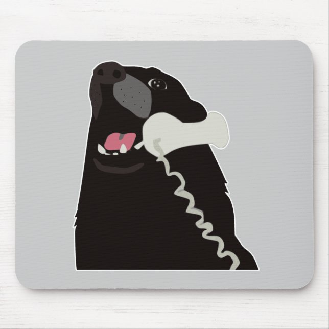 HELLO YES THIS IS DOG telephone phone Mouse Pad (Front)