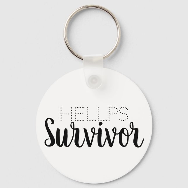 Hellp Survivor Keychain Black Syndrome (Front)