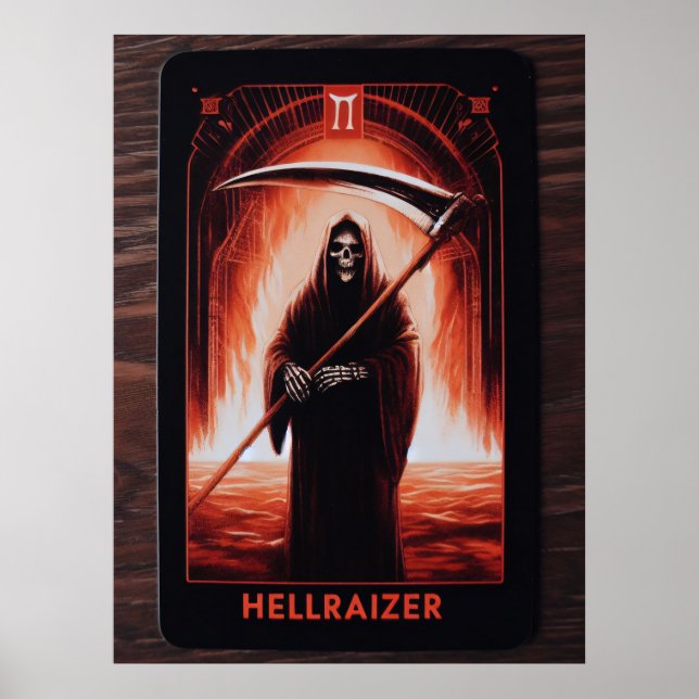 HellRaizer Reaper Tarot Card Poster (Front)