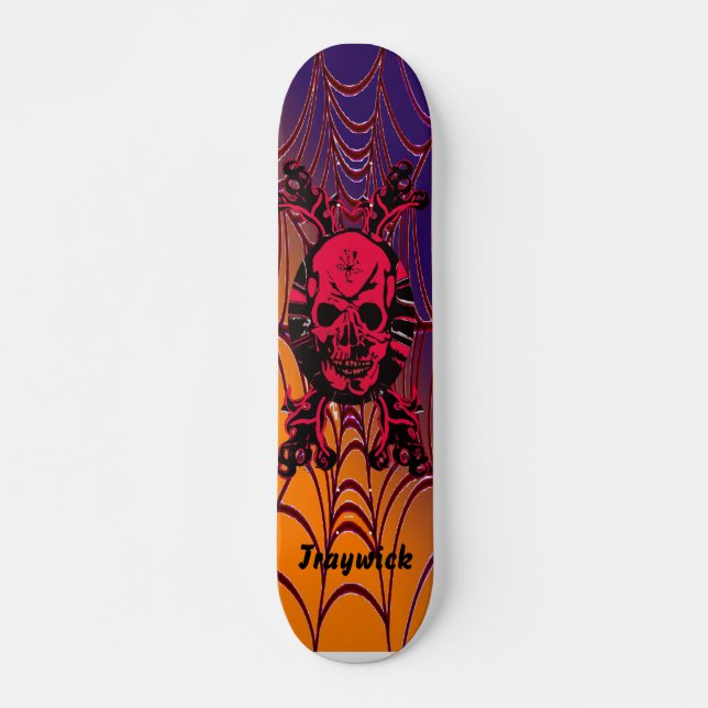 Hells Angel awesome custom board by Traywick Skateboard (Front)