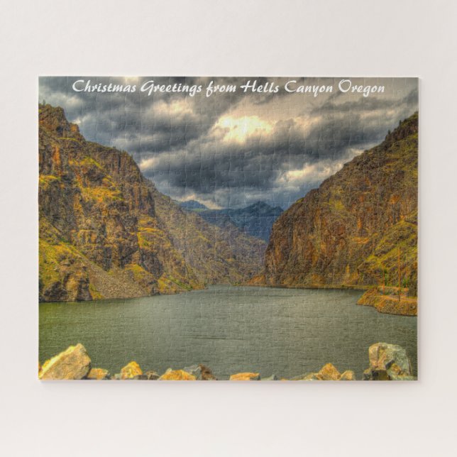 Hells Canyon Oregon. Christmas Greetings Jigsaw Puzzle (Horizontal)