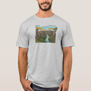 Hells Canyon Oregon Map T-Shirt