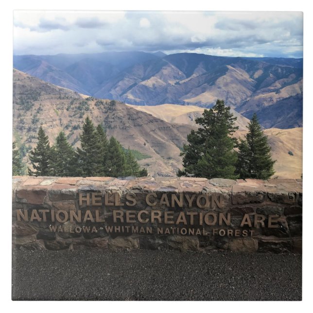 Hells Canyon Scenic Byway, OR Ceramic Tile (Front)
