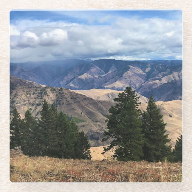 Hells Canyon Scenic Byway, OR Glass Coaster (Front)