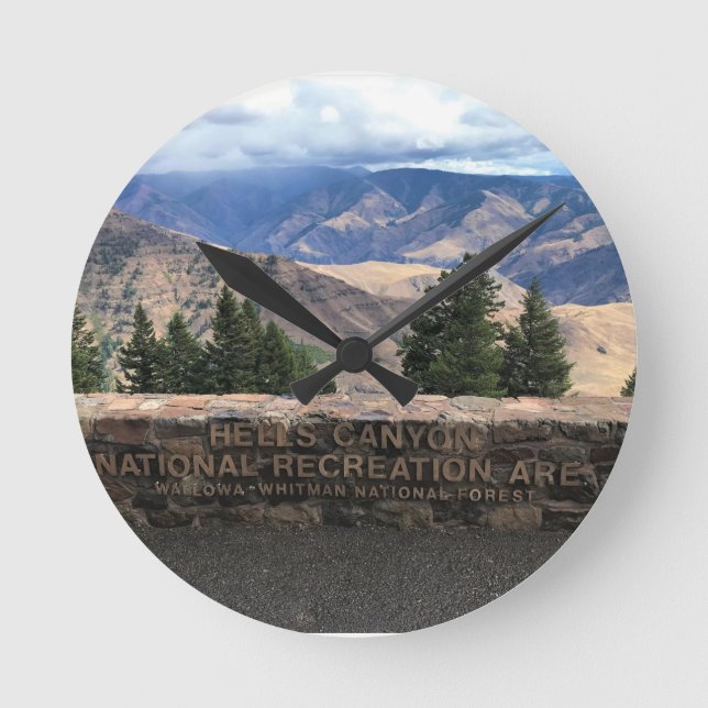 Hells Canyon Scenic Byway, OR Round Clock (Front)