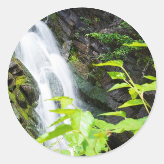 Hell's Gate Canyon waterfall Classic Round Sticker (Front)