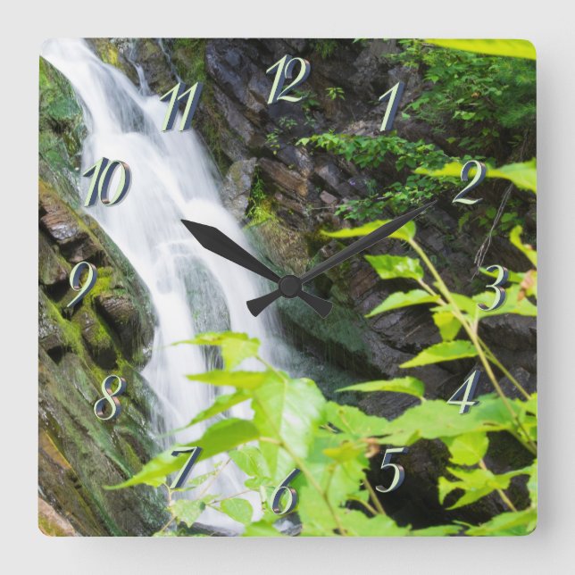 Hell's Gate Canyon waterfall Square Wall Clock (Front)