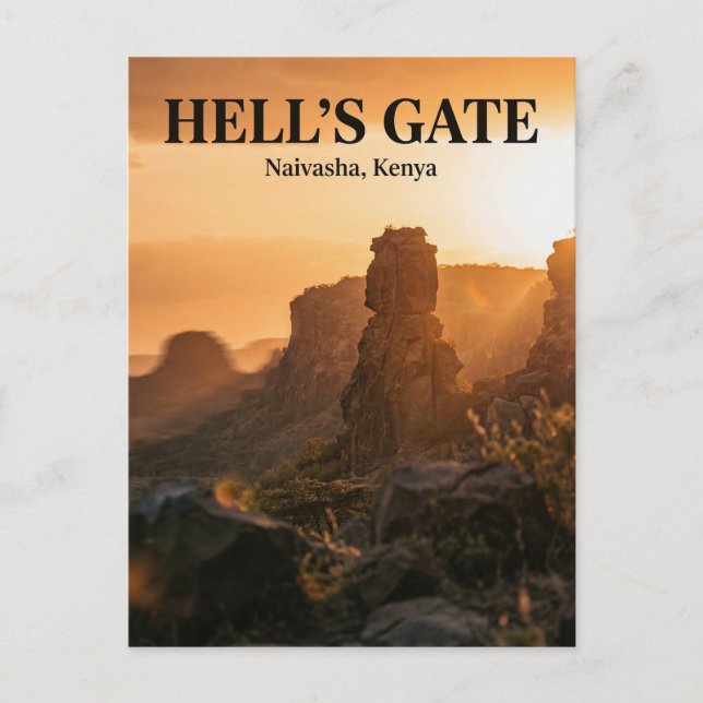 Hell's Gate, Naivasha, Nakuru County Postcard (Front)