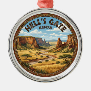 Hell's Gate National Park Naivasha Kenya Metal Ornament