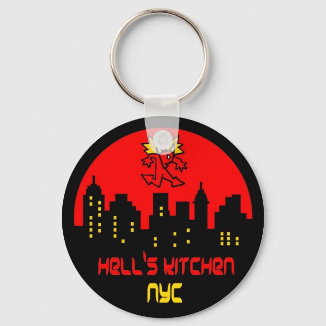 Hell's Kitchen Devil Logo Key Ring (Front)