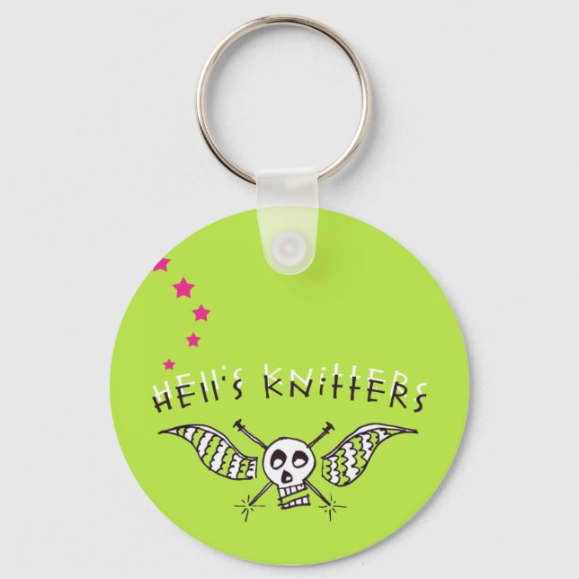 Hell's Knitters keychain (Front)