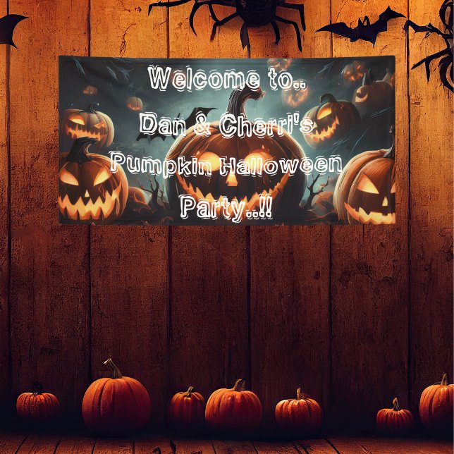 Hells Pumpkin Halloween Party Banner (Hells Pumpkin Halloween Party Banner)