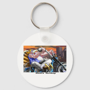 Hells Turkey Funny Thanksgiving Harley Tees & Gift Key Ring