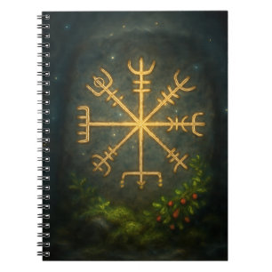 Helm of Awe Aegishjalmur Norse Protective Symbol Notebook