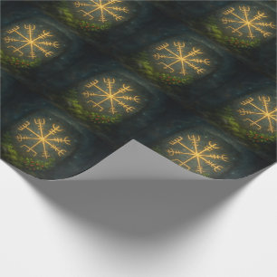 Helm of Awe Aegishjalmur Norse Protective Symbol   Wrapping Paper