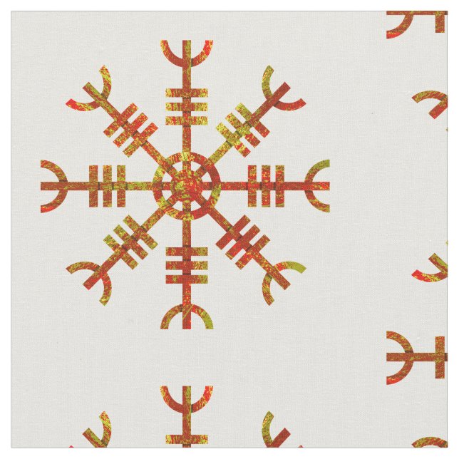 Helm Of Awe Ancient Norse Design Fabric (Close Up)