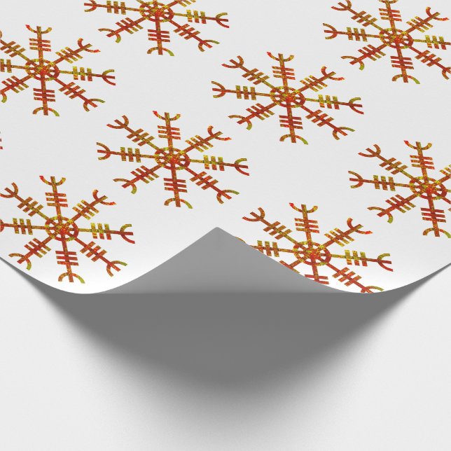 Helm Of Awe Ancient Norse Design Wrapping Paper (Corner)