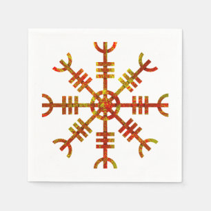 Helm Of Awe Ancient Viking Design Napkin