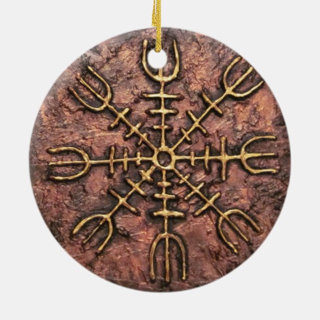 Helm of Awe Ceramic Ornament (Back)