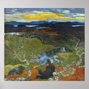 Helmer Osslund Spring Evening Behind Kiruna Poster