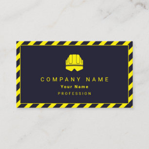 Helmet and goggles blue yellow  business card