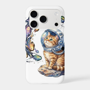 Helmet Cat Watching Fish iPhone Case