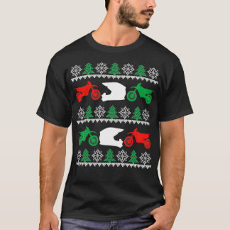 Helmet Dirt Bike Motorcycle Motocross Ugly Christm T-Shirt