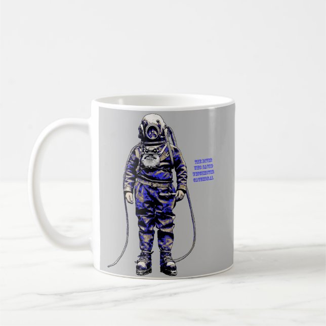 Helmet Diver Who Saved Winchester Cathedral URM Coffee Mug (Left)