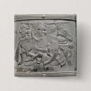 Helmet fragment, from Sutton Hoo Treasure 15 Cm Square Badge