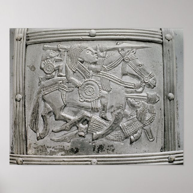 Helmet fragment, from Sutton Hoo Treasure Poster (Front)