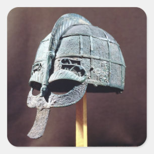 Helmet, from the Vendel Treasure Square Sticker