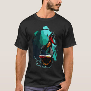 Helmet Stuntman on Unicycle T-Shirt